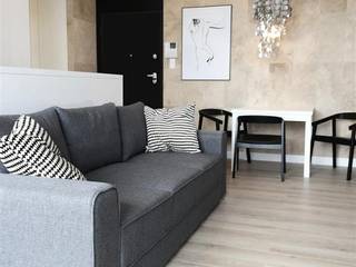 Mieszkanie Żoliborz, Projektowanie Wnętrz Suspenzo Projektowanie Wnętrz Suspenzo Modern living room