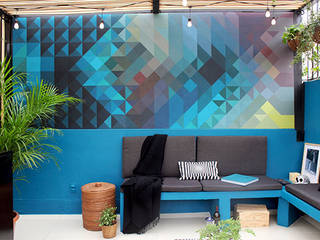 Un mural para personalizar y valorizar un espacio, NINA SAND NINA SAND Modern walls & floors