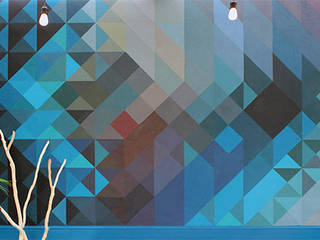Un mural para personalizar y valorizar un espacio, NINA SAND NINA SAND Paredes y suelos de estilo moderno