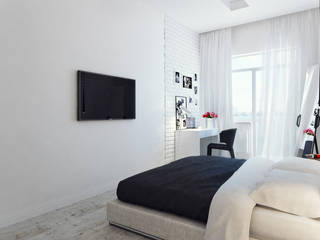 Bedroom, Оксана Мухина Оксана Мухина Habitaciones de estilo minimalista