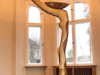 Stehlampe Eichenbaum, NaturalDesign NaturalDesign Rustikale Wohnzimmer Beleuchtung