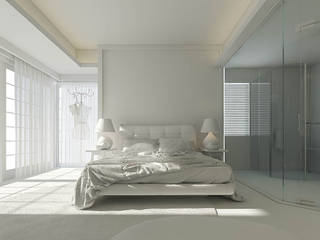 Yatak Odası (Bed Room) - Model ham hali Ali İhsan Değirmenci Creative Workshop Modern Yatak Odası