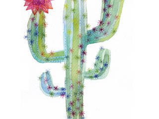 Mes cactus aquarellés, Thévy Guex Thévy Guex Dapur Gaya Eklektik