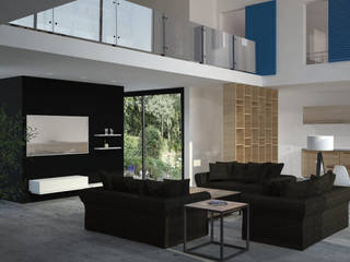 Réamènagement d'une maison familiale, ArchiUnik - Valérie Ducoulombier ArchiUnik - Valérie Ducoulombier Modern living room