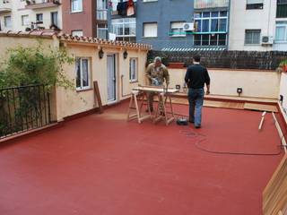 Construcción de una terraza, Vicente Galve Studio Vicente Galve Studio Śródziemnomorski balkon, taras i weranda