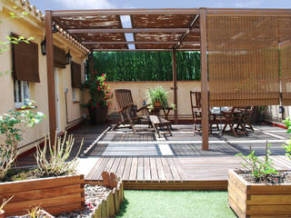 Construcción de una terraza, Vicente Galve Studio Vicente Galve Studio Mediterraner Balkon, Veranda & Terrasse