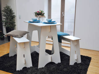 Steckmöbel Event-Tisch, das wunschmöbel das wunschmöbel Столовая комната в стиле модерн