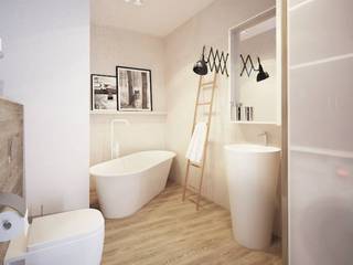 Projekt mieszkania we Wrocławiu, COI Pracownia Architektury Wnętrz COI Pracownia Architektury Wnętrz Modern style bathrooms