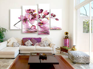 Orquídeas en el espejo de agua, BIMAGO BIMAGO Tropical style living room