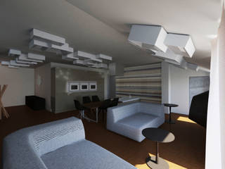 Mansard in Rome, Arch. Cristian Sporzon Arch. Cristian Sporzon Minimalist living room