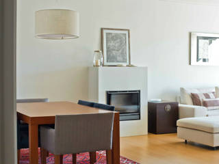 Remodelação Interior de Apartamento - Porto, Germano de Castro Pinheiro, Lda Germano de Castro Pinheiro, Lda Modern living room