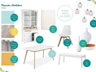 Conseils & Inspirations - Séjour 35m2, Angèle Ethuin - Designer d'intérieur & Coloriste Angèle Ethuin - Designer d'intérieur & Coloriste Phòng khách phong cách Bắc Âu
