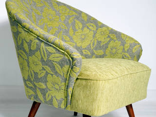 Fotel Zielony w Kwiaty, lata 60., Lata 60-te Lata 60-te Living room