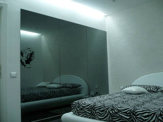 Appartamento Black and white, Alessandro Jurcovich Architetto Alessandro Jurcovich Architetto Minimalist bedroom