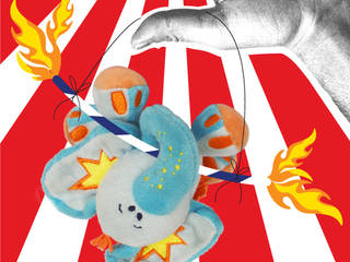 Circus cuddles Rock, Cilla's and Oscar like stunt flying!, allesPiek allesPiek Modern nursery/kids room Textile Amber/Gold