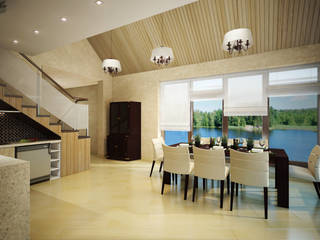 С видом на Вуоксу, Студия интерьера "SENSE" Студия интерьера 'SENSE' Scandinavian style dining room