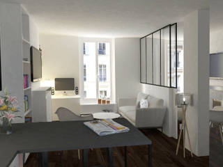 Appartement 30m2 Levallois, Silvia Gianni Silvia Gianni Modern living room