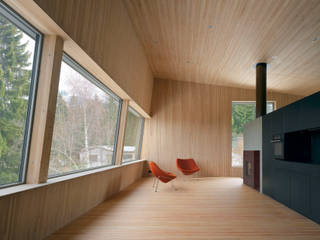 Passivhaus Vogel, Diethelm & Spillmann Diethelm & Spillmann 모던스타일 거실