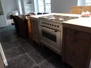 Project Achterhoek rustiek hout met beton, de Lange keukens de Lange keukens Country style kitchen
