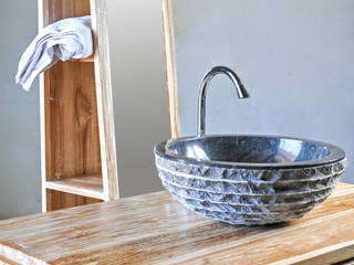 minimalis / BATH PYRAMID, WOODSTONEBALI WOODSTONEBALI Rustic style bathroom