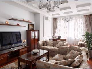 ЖК "Белый лебедь", White & Black Design Studio White & Black Design Studio Living room