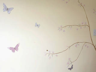 Georgia's Blossom Bedroom Mural , Louise Dean -Artist Louise Dean -Artist Dormitorios infantiles de estilo rural