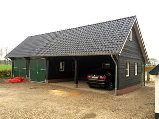 Houten garages, Geldersche Houtbouw Geldersche Houtbouw Garajes y galpones de estilo rural