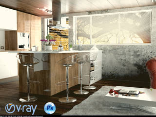 RENDER INTERNI 02, Tomas Andres Tomas Andres مطبخ