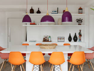 Apartamento JF, Duda Senna Arquitetura e Decoração Duda Senna Arquitetura e Decoração Ausgefallene Esszimmer