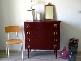 Commode vintage des années 60 relooké, Gigi Sweetvintage Gigi Sweetvintage 北欧スタイルの 寝室