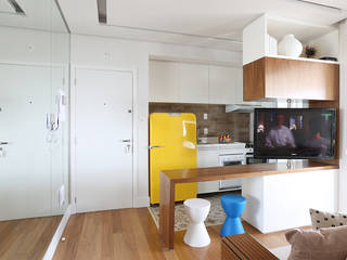 Apartamento LD, Duda Senna Arquitetura e Decoração Duda Senna Arquitetura e Decoração Eclectic style kitchen