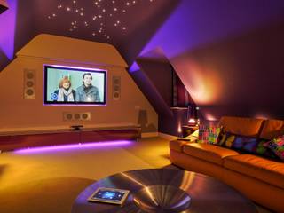 Incredible Loft Cinema Conversion New Wave AV Modern Media Room