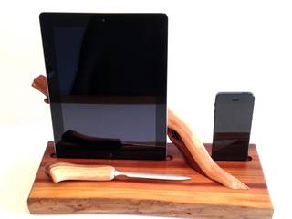 Dockingstation Holz für Apple iPhone 5, 5s u. iPad 2, Ladestation aus Apple Manzanita Wood, STATION4YOU STATION4YOU Гостиные в эклектичном стиле