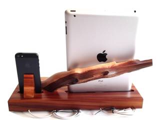 Dockingstation Holz für Apple iPhone 5, 5s u. iPad 2, Ladestation aus Apple Manzanita Wood, STATION4YOU STATION4YOU Ausgefallene Wohnzimmer