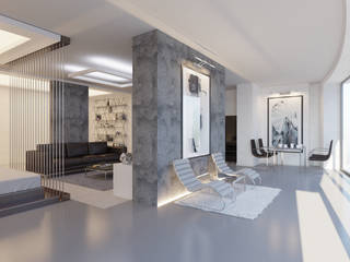 Студия-лофт в Тюмени: визуализация и дизайн, OK Interior Design OK Interior Design Salon moderne