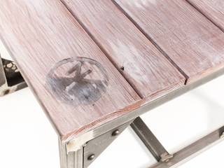 Steel and pine side table „SEA BOX” „SEA BOX”, NordLoft - Industrial Design NordLoft - Industrial Design Living room