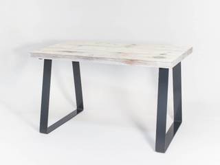 Steel and reclaimed pine wood festive table “OPEN DECK”, NordLoft - Industrial Design NordLoft - Industrial Design Industrial style kitchen