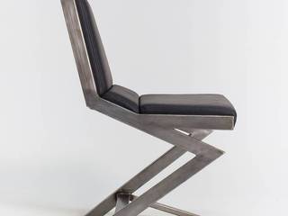 Steel and leather chair, NordLoft - Industrial Design NordLoft - Industrial Design Living room