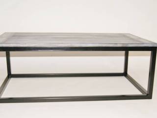 Oak and steel modernist coffee table “SIMPLICITY”, NordLoft - Industrial Design NordLoft - Industrial Design Living room
