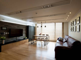 새아파트 분위기 바꿔주기 전주 서희스타힐스 아파트 , 디자인투플라이 디자인투플라이 Modern Living Room