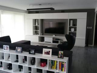 Un living moderno, dymmuebles dymmuebles Living roomShelves White