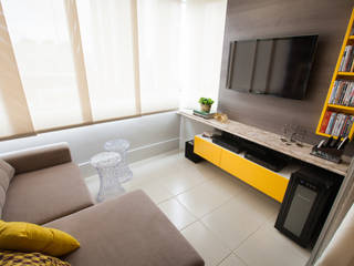 Apartamento AF, Passo3 Arquitetura Passo3 Arquitetura Ausgefallener Multimedia-Raum