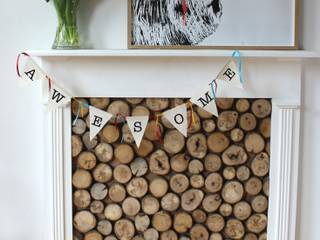 Alphabet Bunting, Deja Ooh Deja Ooh Salas de estar modernas