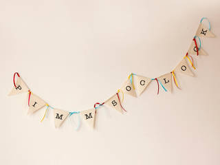 Alphabet Bunting, Deja Ooh Deja Ooh 現代風玄關、走廊與階梯