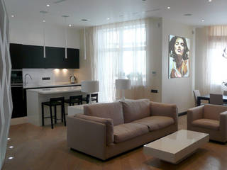 Salas de estar minimalistas por Студия Максима Рубцова. Minimalista