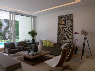 Residência Sorocaba, Denise Barretto Arquitetura Denise Barretto Arquitetura Ruang Keluarga Modern