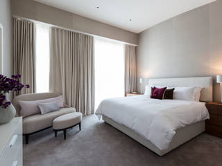 custom interiors and soft furnishings project in Kings Road, Chelsea, London , HC Interiors HC Interiors Modern style bedroom