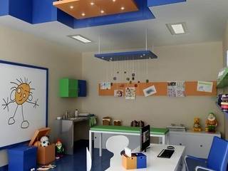 Renders interiores, Entretrazos Entretrazos Kamar Bayi/Anak Modern