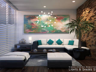 Living Room, Lights & Shades Studios Lights & Shades Studios Phòng khách