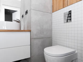 Mieszkanie w Warszawie/ IN PRACOWNIA, www.niewformie.pl www.niewformie.pl Minimalistische Badezimmer